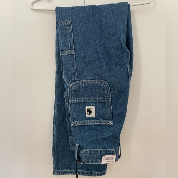 Women’s Carhartt WIP Blue Pierce Jeans in Blue stone washed. Size 25. BNWT - Picture 2 of 2